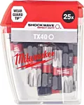 Milwaukee schroefbit set SHOCKWAVE TX40 25mm 25x