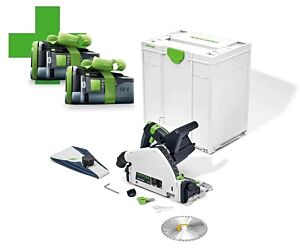 Festool invalzaag TSC 55 KEB-Basic-5,0 160/55mm + gratis 2x 5,0 Ah 18V