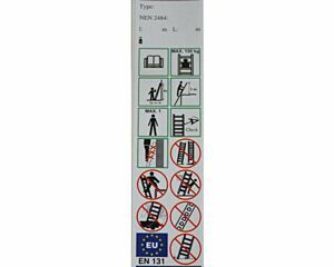 Sticker gebruiksaanwijzing ladders