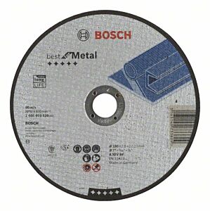 Bosch doorslijpschijf 180 x 2,5 x 22,23 mm voor metaal