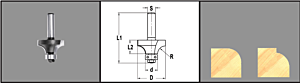 Afrondfrees r=3,0 mm + lager