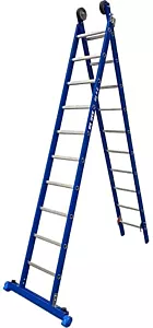 ASC XD opsteekladder 2x10 recht met stabiliteitsbalk