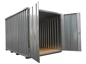 BOS materiaalcontainer 6x2m kopzijde