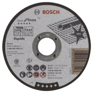 Bosch doorslijpschijf Best for Inox 115x22,23x1mm