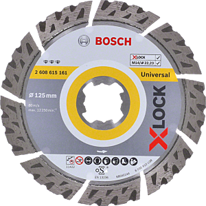 Bosch diamantschijf x-lock 125 x 2,4 x 22,23 mm voor diversen