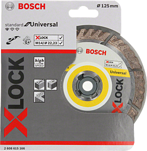 Bosch diamantschijf x-lock 125 x 2 x 22,23 mm voor diversen