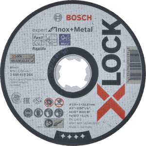 Bosch X-LOCK Slijpschijf expert forInox & metal 125x1x22.23mm, recht