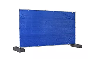 Bouwhek afdekscherm blauw 3,41x1,76m