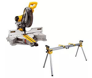 DeWALT afkortzaag DWS780-QS incl. onderstel & zaagblad