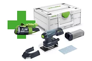 Festool accu vlakschuurmachine + gratis ERGO accu RTSC 400-Basic-ERGO