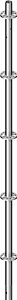 Layher Ar Lw staander 2.50m zonder pen