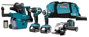 Makita DLX4103W 18 V Combiset voor allround boor-, schroef- en slijpwerk