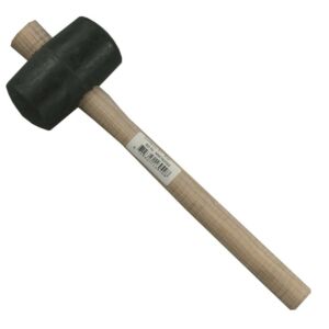 Melkmeisje rubber hamer 90 mm hard vlak/rond