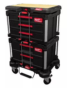 Milwaukee PACKOUT Transport set 4-delig Flat Trolley Box 2 drawer 3 drawer Worktop