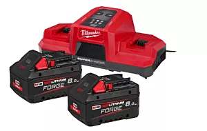 Milwaukee startset M18 FORGENRG-802DBSC 2x 8Ah lader 9A FORGE
