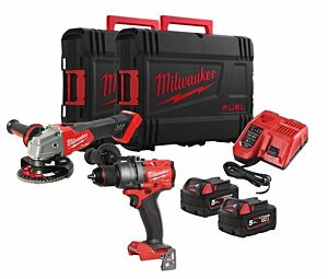 Milwaukee combiset 2-kit M18 FPP2E3-502X FUEL (FPD3+FSAG125X)