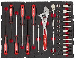Milwaukee Foam Inlay PACKOUT doppenset 1/4" (35-delig)