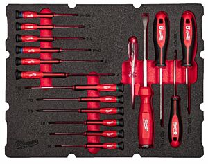 Milwaukee Foam Inlay PACKOUT precisie schroevendraaierset (17-delig)