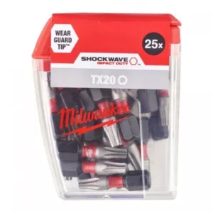 Milwaukee schroefbit set SHOCKWAVE TX20 25mm 25x