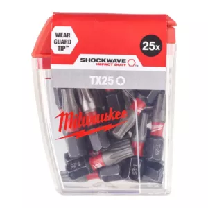 Milwaukee Schroefbit SHOCKWAVE TX25 25mm (25 stuks)