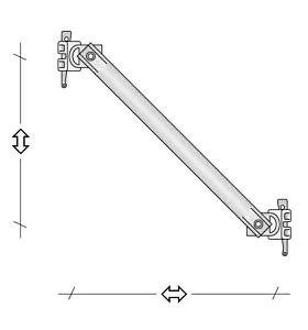 Ringscaff geveldiagonaal 1,40 x 1,50 m