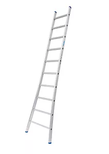 Solide ladder enkel 10 sporten met uitgebogen bomen
