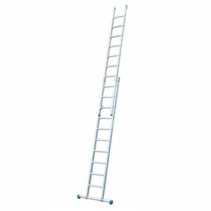 Solide opsteekladder 2x18 recht met stabiliteitsbalk