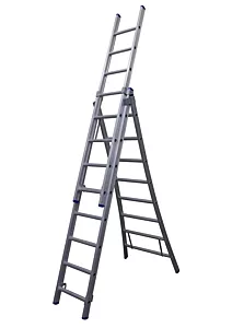 Solide ladder 3x8 reform open voet gecoat
