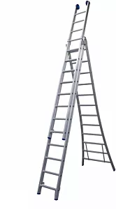 Solide ladder 3x14 reform uitgebogen gecoat