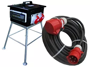 Verdeelkast 32A + verlengkabel 5x4mm2 25m