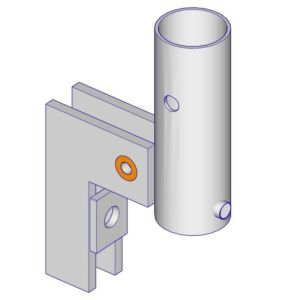 Vivatec - SafetyRespect Staanderbevestiging hoek rond 50400068