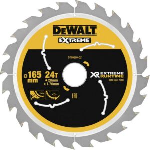 Dewalt xr widia blad 165mm x 20mm