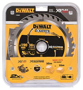 DeWalt cirkelzaagblad extreme runtime CZB 190 x 30mm 36T