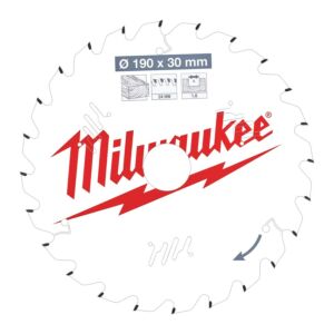 Milwaukee Cirkelzaagblad hout 190 x 30 x 1.6 Thin Kerf ATB 24T +15°