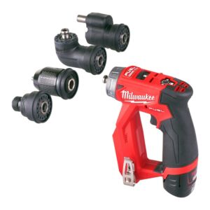 Milwaukee boor-schroefmachine M12 FDDXKIT-202X 34Nm incl. 4 koppen 2x 2.0Ah