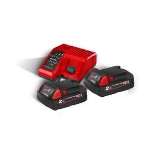 Milwaukee startset M18 NRG-202 2x 2Ah lader 3A