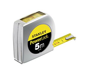 Stanley rolbandmaat powerlock 5m 19mm boveninkijkvenster