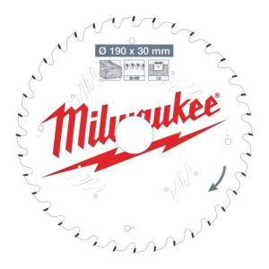 Milwaukee Cirkelzaagblad hout 190 x 30 x 1.6 Thin Kerf ATB 36T +15°