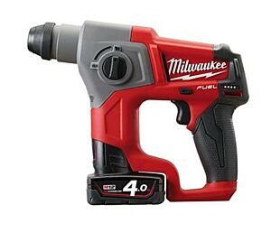 Milwaukee boorhamer M12 CH-402C 13mm SDS-plus 1.1J 2x 4.0Ah