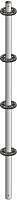 Ringscaff staander 2 m zonder pen