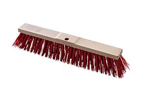 Straatbezem nylon 60cm rood