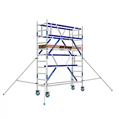 ASC rolsteiger 75x250cm platformhoogte 2m dubbelzijdig voorloopleuning