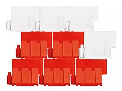 Barrier kunststof rood-wit set 9st.