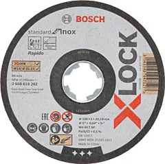 Bosch X-LOCK Slijpschijf standard for inox 125x1x22.23mm, recht