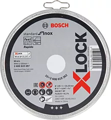 Bosch doorslijpschijf x-lock 125 x 1 x 22,23 mm voor inox 10 stuks