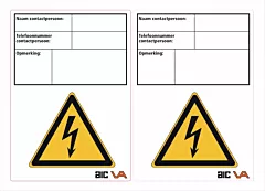 Calamiteitensticker tbv bouwkast