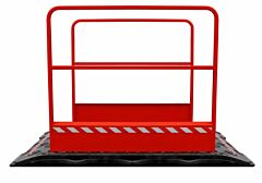 Loopbrug kunststof 170x100 inclusief leuningen rood