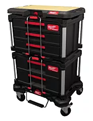 Milwaukee PACKOUT Transport set 4-delig Flat Trolley Box 2 drawer 3 drawer Worktop