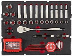 Milwaukee Foam Inlay PACKOUT doppenset 1/2'' (65-delig)