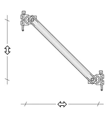 Ringscaff geveldiagonaal 1,40 x 1,50 m